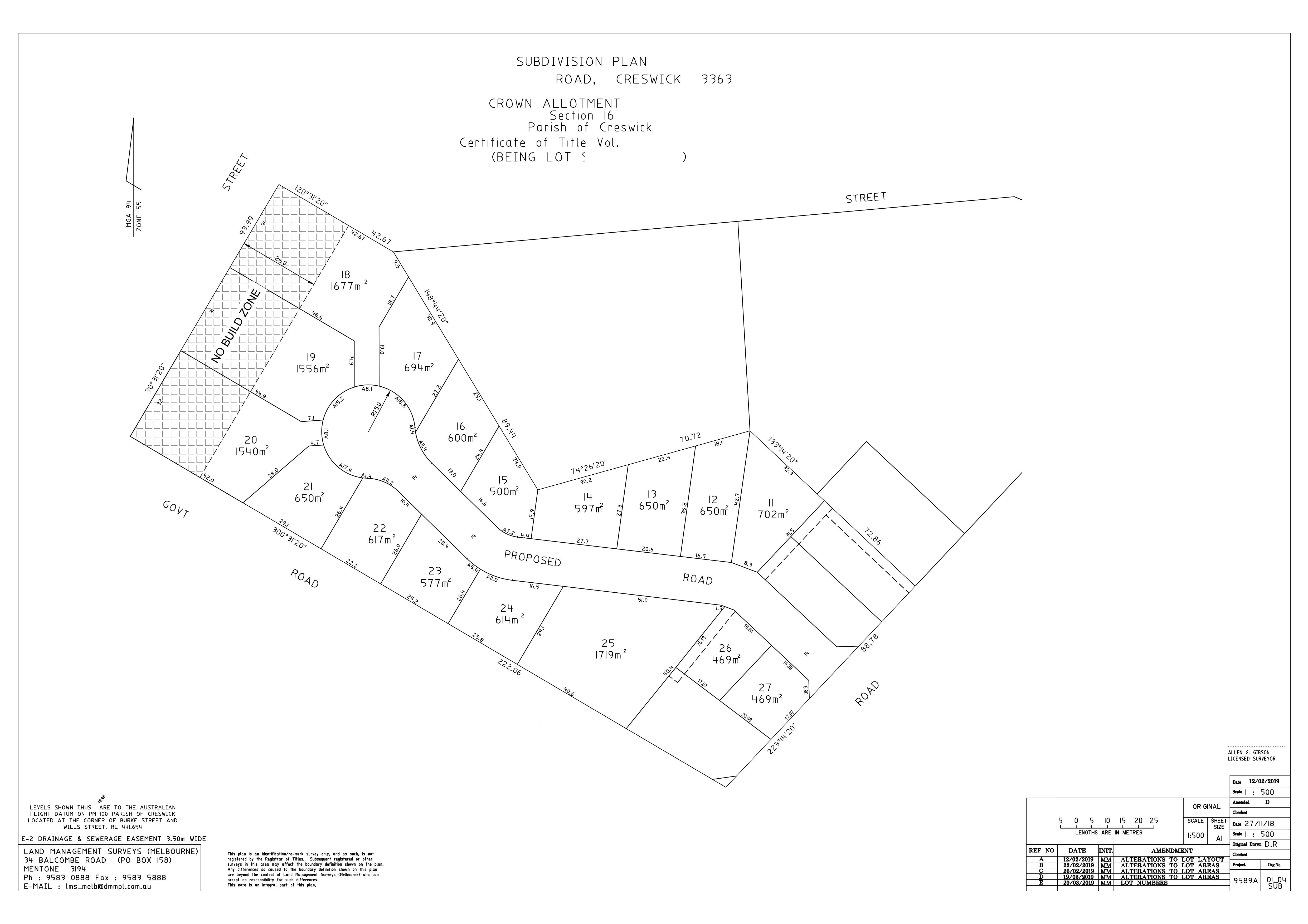 1 17 Lot Subdivision - Creswick